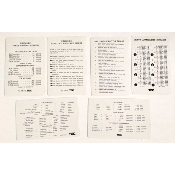 Vtg TDC Plastic Playing Cards Cardinal Bird Double Deck W/ Case Pinochle 1975 - Picture 2 of 9